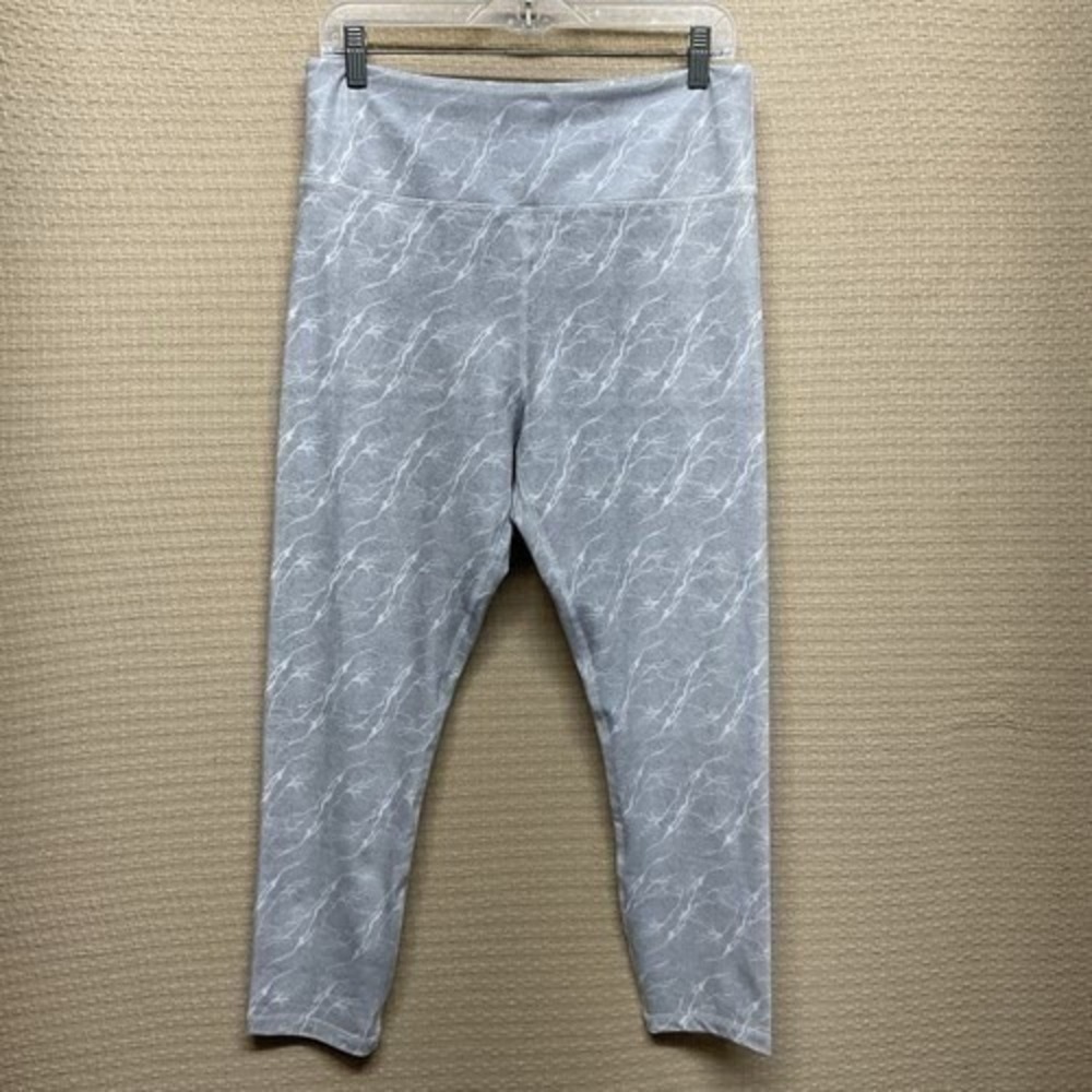 NWOT Zyia Active Silver Marble Light Hi-Rise Capri Legging Women 14-16 China